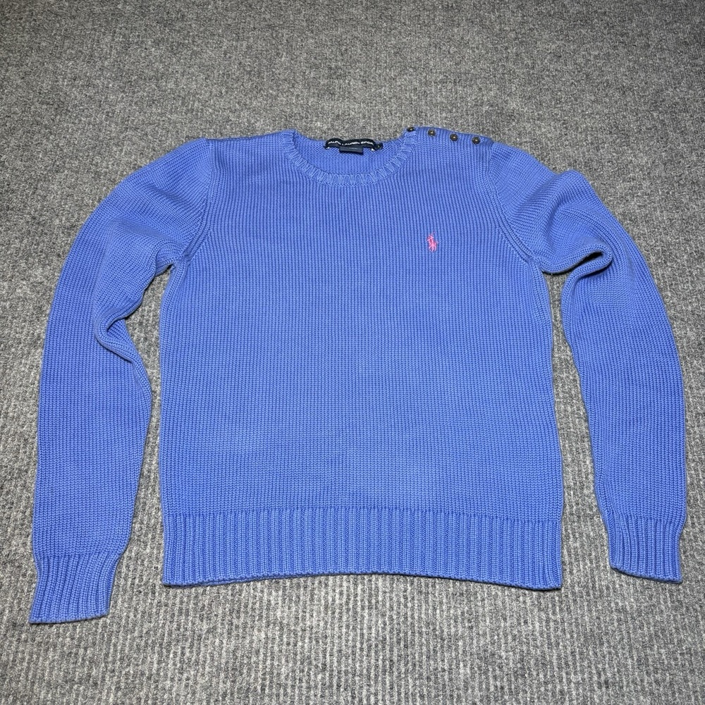 Vtg Ralph Lauren Sport Women's Ribbed Knit Sweater Size L